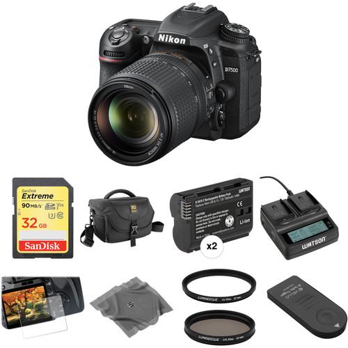 Nikon D7500 DSLR Camera with 18-140mm Lens Deluxe Kit