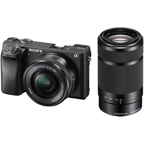 Sony Alpha a6300 Mirrorless Digital Camera with 16-50mm and 55-210mm Lenses Kit