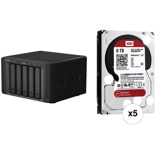 Synology 30TB DX517 5-Bay Expansion Enclosure Kit with WD NAS Drives