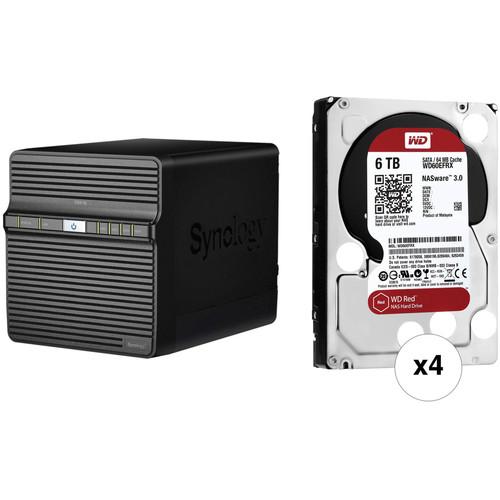Synology DiskStation 24TB DS418j NAS Enclosure Kit with WD NAS Drives