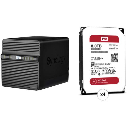 Synology DiskStation 32TB DS418j NAS Enclosure Kit with WD NAS Drives