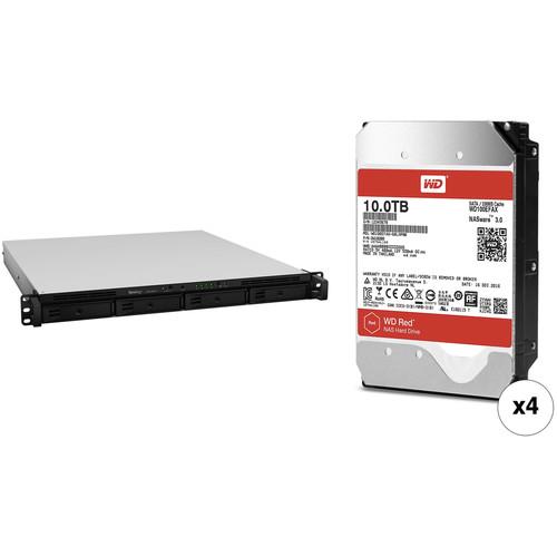 Synology RackStation 40TB RS818RP 4-Bay NAS Server Kit with WD NAS Drives