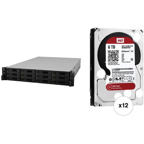 Synology RackStation RS18017xs 72TB 12-Bay NAS Enclosure Kit with WD NAS Drives