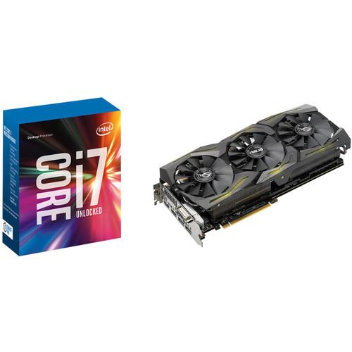 ASUS Republic of Gamers Strix GeForce GTX 1080 Ti Graphics Card & Intel Core i7-7700K Quad-Core Processor Kit