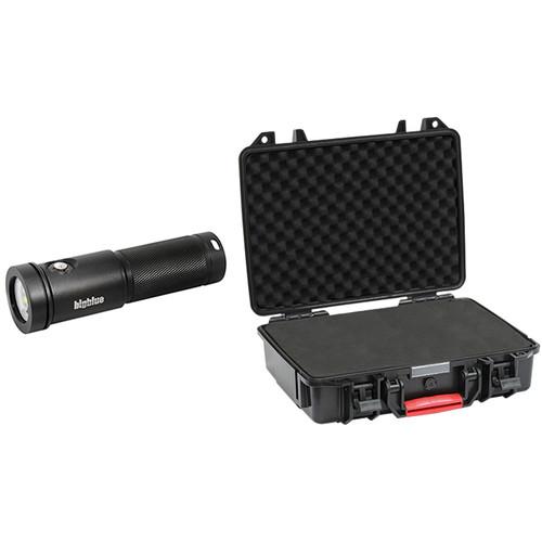 Bigblue AL1800XWP Black Molly 2 Tri-Color LED Dive Light with Protective Case