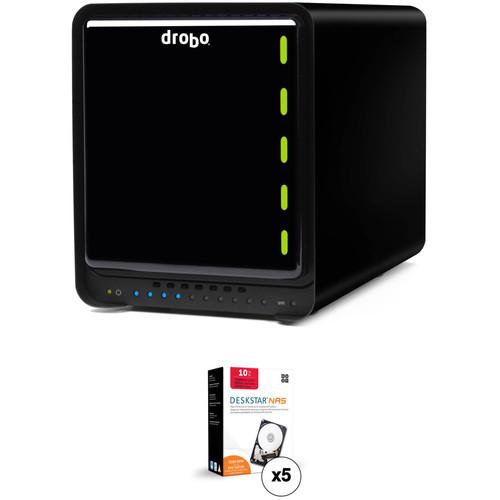 Drobo 5C 50TB 5-Bay USB 3.0 Type-C Enclosure Kit with HGST NAS Drives
