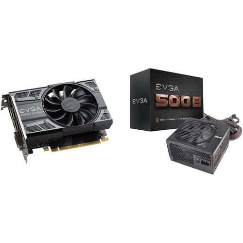 EVGA GeForce GTX 1050 Ti GAMING Graphics Card & 500B 500W 80 Plus Bronze Power Supply Kit