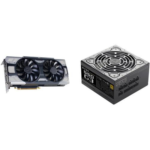 EVGA GeForce GTX 1070 Ti FTW2 GAMING Graphics Card & SuperNOVA 550 G3 550W 80 Plus Gold Modular Power Supply Kit