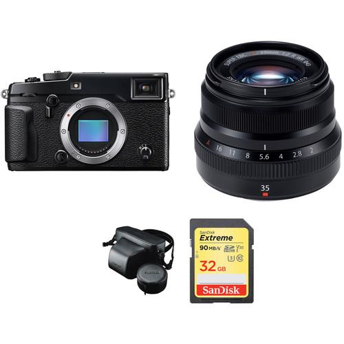 FUJIFILM X-Pro 2 Digital Camera with XF 35mm f 2 R WR Lens Accessories Kit