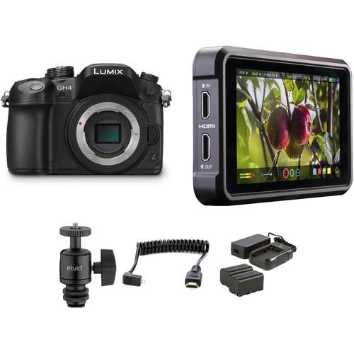 Panasonic Lumix DMC-GH4 Mirrorless Micro Four Thirds Digital Camera with Ninja V Kit