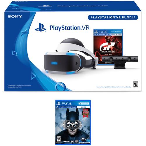 Sony Playstation VR Gran Turismo Sport Bundle Kit with Batman: Arkham VR