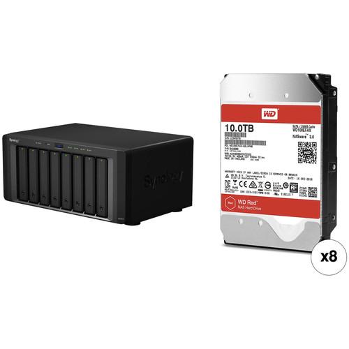 Synology DiskStation DS1817 80TB 8-Bay NAS Enclosure Kit with WD NAS Drives