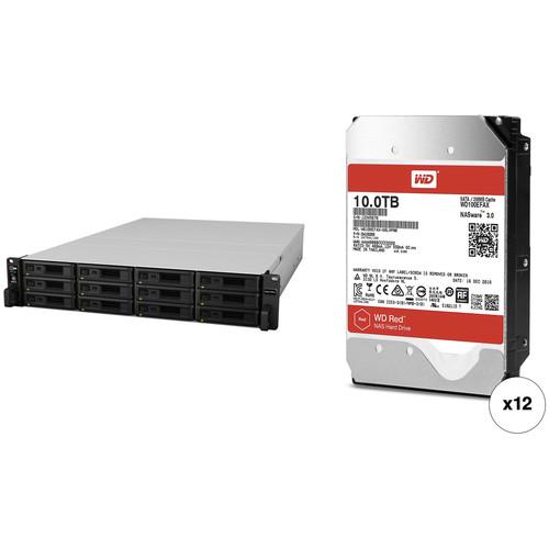 Synology RackStation RS3617RPxs 120TB 12-Bay NAS Enclosure Kit with WD NAS Drives