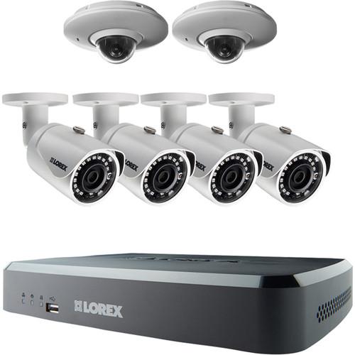 Lorex 8-Channel 4MP 3TB NVR with 4 3MP Bullet and 2 1080p PTZ Dome Cameras