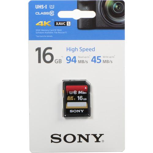 Sony 16GB UX Series UHS-I SDHC