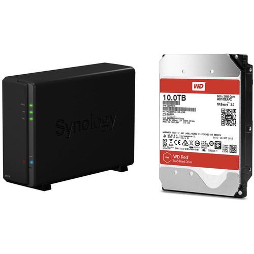 Synology DiskStation 10TB DS118 1-Bay NAS Enclosure Kit with WD NAS Drives