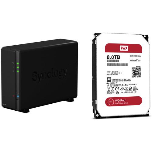 Synology DiskStation 8TB DS118 1-Bay NAS Enclosure Kit with WD NAS Drives