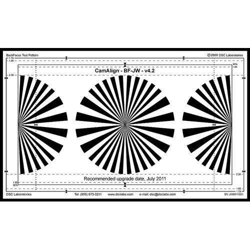 DSC Labs Backfocus Junior Focus Pattern Chart