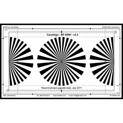 DSC Labs Backfocus Senior Focus Pattern Chart