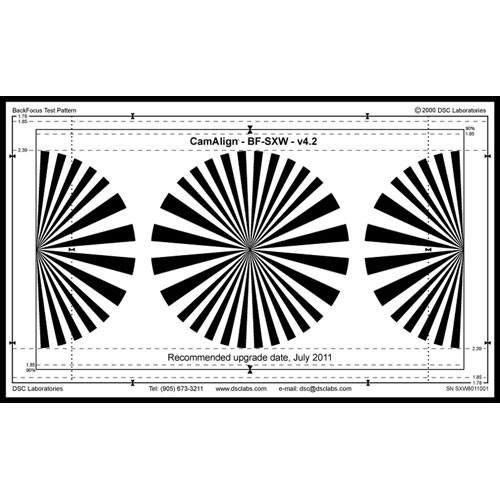 DSC Labs Backfocus Super Maxi Focus Pattern Chart