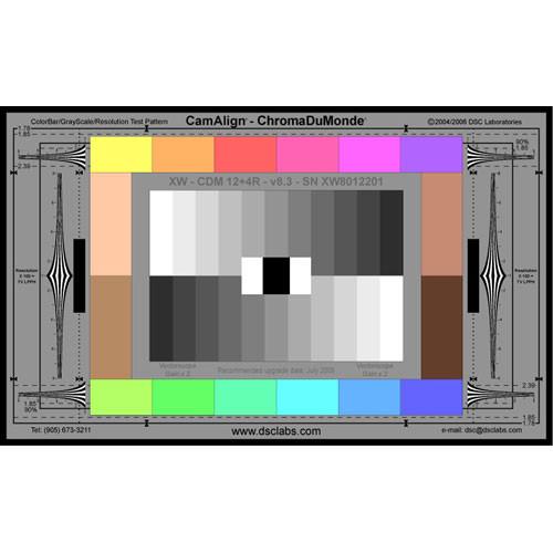 DSC Labs ChromaDuMonde 12 4-R Maxi CamAlign Chip Chart with Resolution