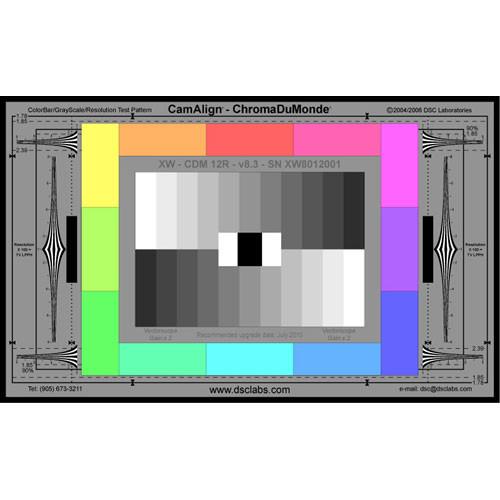 DSC Labs ChromaDuMonde 12-R Maxi CamAlign Chip Chart with Resolution