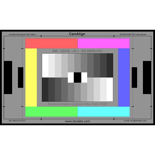 DSC Labs ColorBar GrayScale Maxi CamAlign Chip Chart