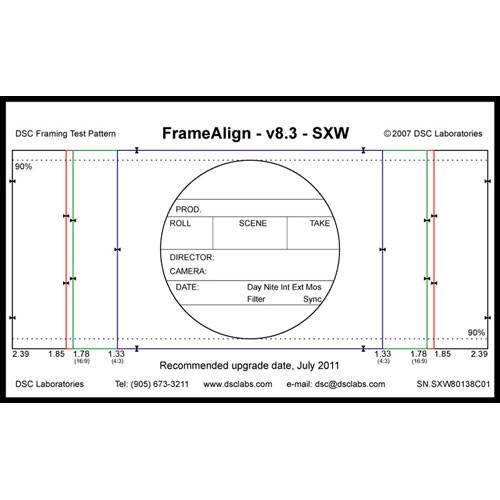 DSC Labs FrameAlign Super Maxi CamAlign Chart