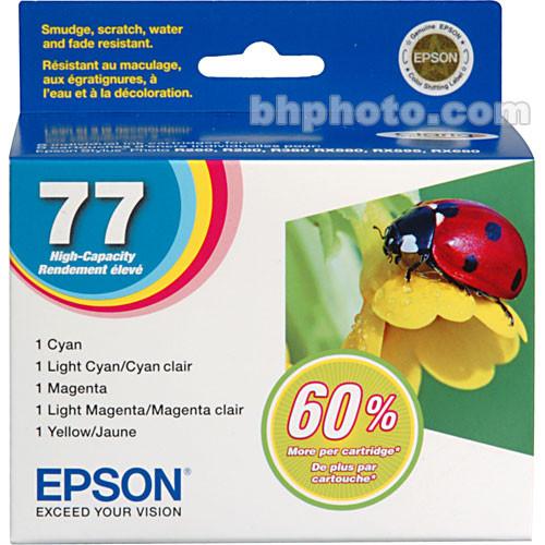 Epson 77 High Capacity Claria Ink: Full Color Cartridge Set