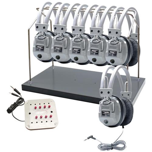 HamiltonBuhl HH JBP-6SV HA5 Deluxe Six-User Stereo Headphone Listening System