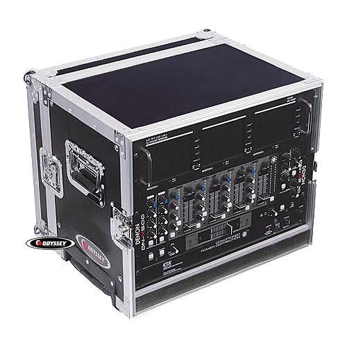 Odyssey Innovative Designs FZER8HW Flight Zone Rolling Shallow Eight Space Special Effects Rack Case