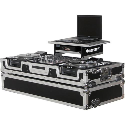 Odyssey Innovative Designs FZGS12CDJW Flight Zone Glide Style Laptop DJ CD Mixer Coffin with Wheels