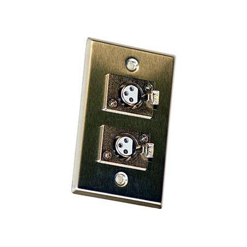 Astatic 40-348 Double 3-Pin XLR Female Wall Plate