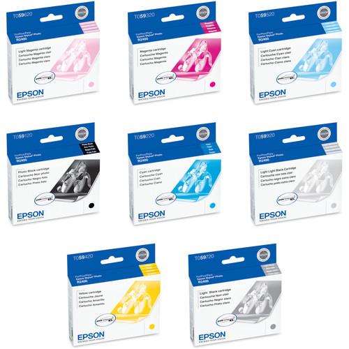 Epson 8 Ink Cartridge Set for Stylus Photo R2400 Printer