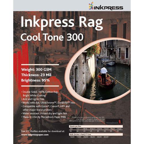 Inkpress Media Photo Rag Cool Tone Paper - 12x12" - 25 Sheets