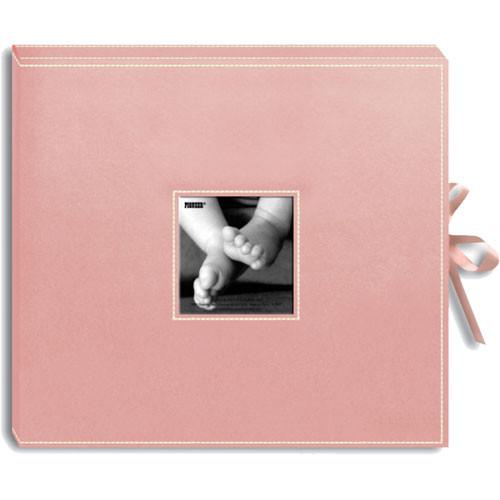 Pioneer Photo Albums SBX-12 Sewn Leatherette 3-Ring Frame Scrapbook Box with Ribbon Closure