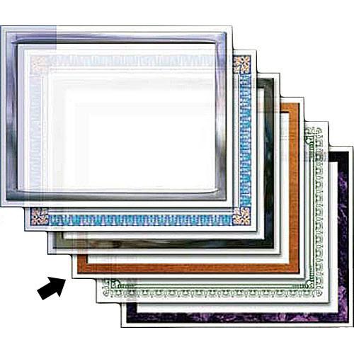 Dry Lam D9C252 Pizzazz Decorative Laminating Pouches - Cherry Wood Pack - Classic Frames 9 x 11.5"
