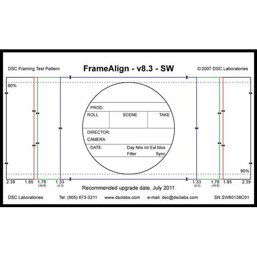 DSC Labs FrameAlign Standard CamAlign Chart