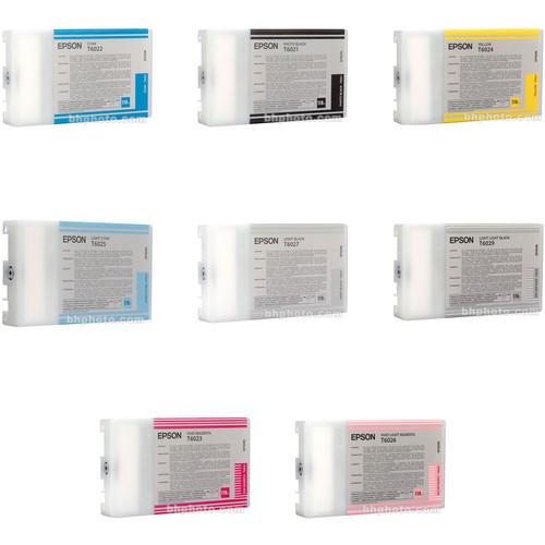 Epson UltraChrome Ink for 7880 & 9880: 110ml Cartridge Set with Photo Black