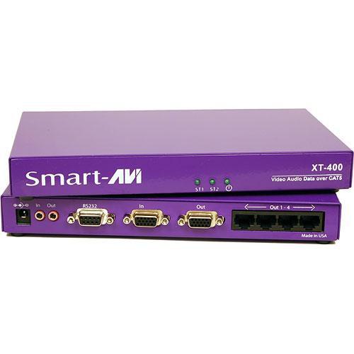 Smart-AVI XT-TX400S - Four-Zone Cat-5 Video and Audio Distributor Transmitter Balun