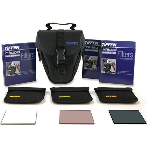 Tiffen 4 x 4" Digital Video Essentials Kit 3 - Clear, Ultra Circular Polarizer, and 812 Filters