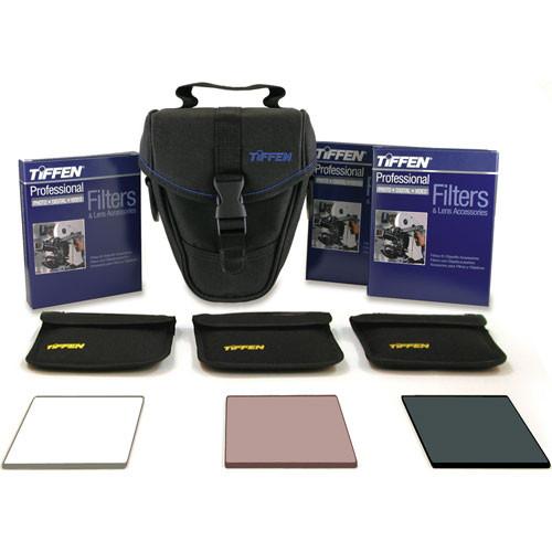 Tiffen 4 x 5.6" Digital Video Essentials Kit 3 - Clear, Ultra Circular Polarizer, and 812 Filters