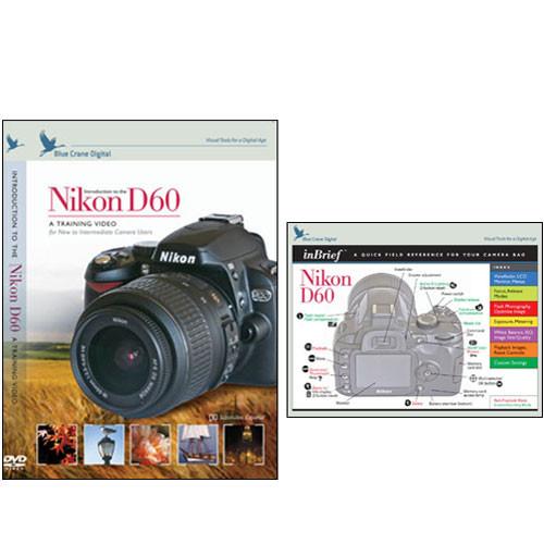 Blue Crane Digital DVD and Quick Reference Card Combo Pack for Nikon D60 DSLR Camera