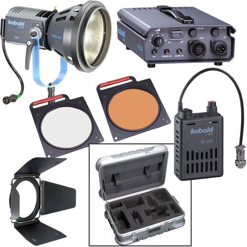 Bron Kobold DW200 Open Face HMI AC DC Kit with Flight Case