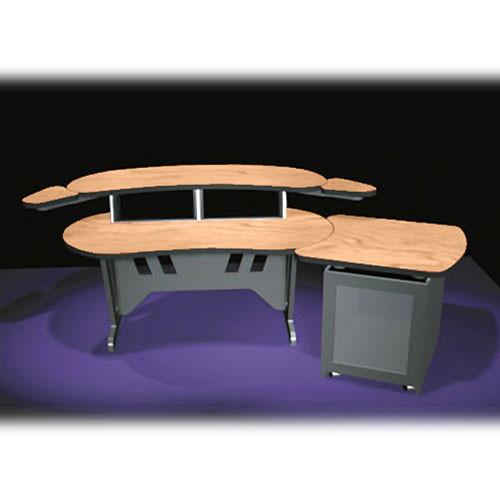 Middle Atlantic ELUR S12D-HM 84" Edit Center Desk with Overbridge & 12 Space Rack