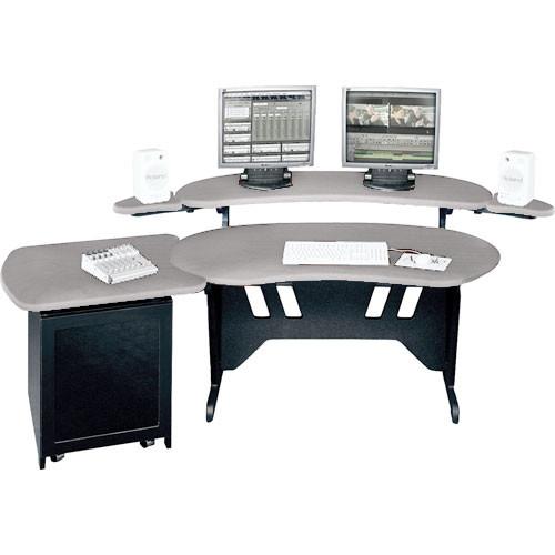 Middle Atlantic ES S12D-PS 60" Edit Center Desk with Overbridge & 12 Space Rack