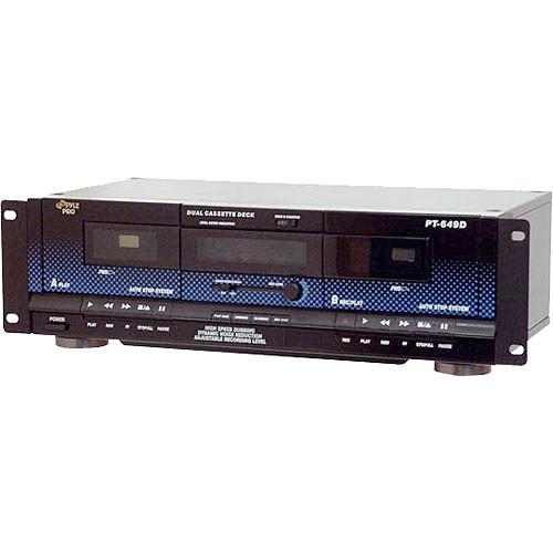 Pyle Pro PT649D Rackmountable Dual Cassette Player