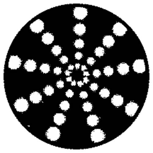 Rosco Steel Gobo #79702 - Radial Circles - Size E 37.5mm