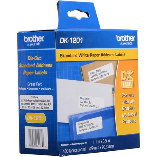 Brother DK1201 1-1 7" x 3-1 2" Standard Adress Paper Labels