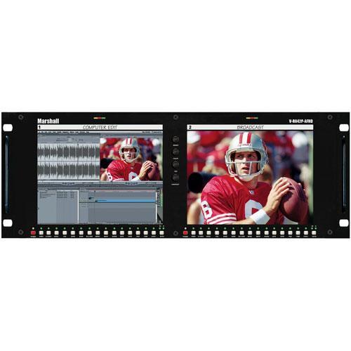 Marshall Electronics V-R842DP-AFHD 8.4" High Definition 2-LCD Rackmount